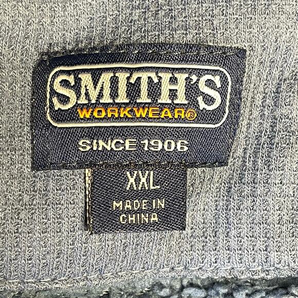 Smith’s Workwear blue waffle knit long sleeve shirt sherpa lined men’s size 2XL - Picture 3 of 6